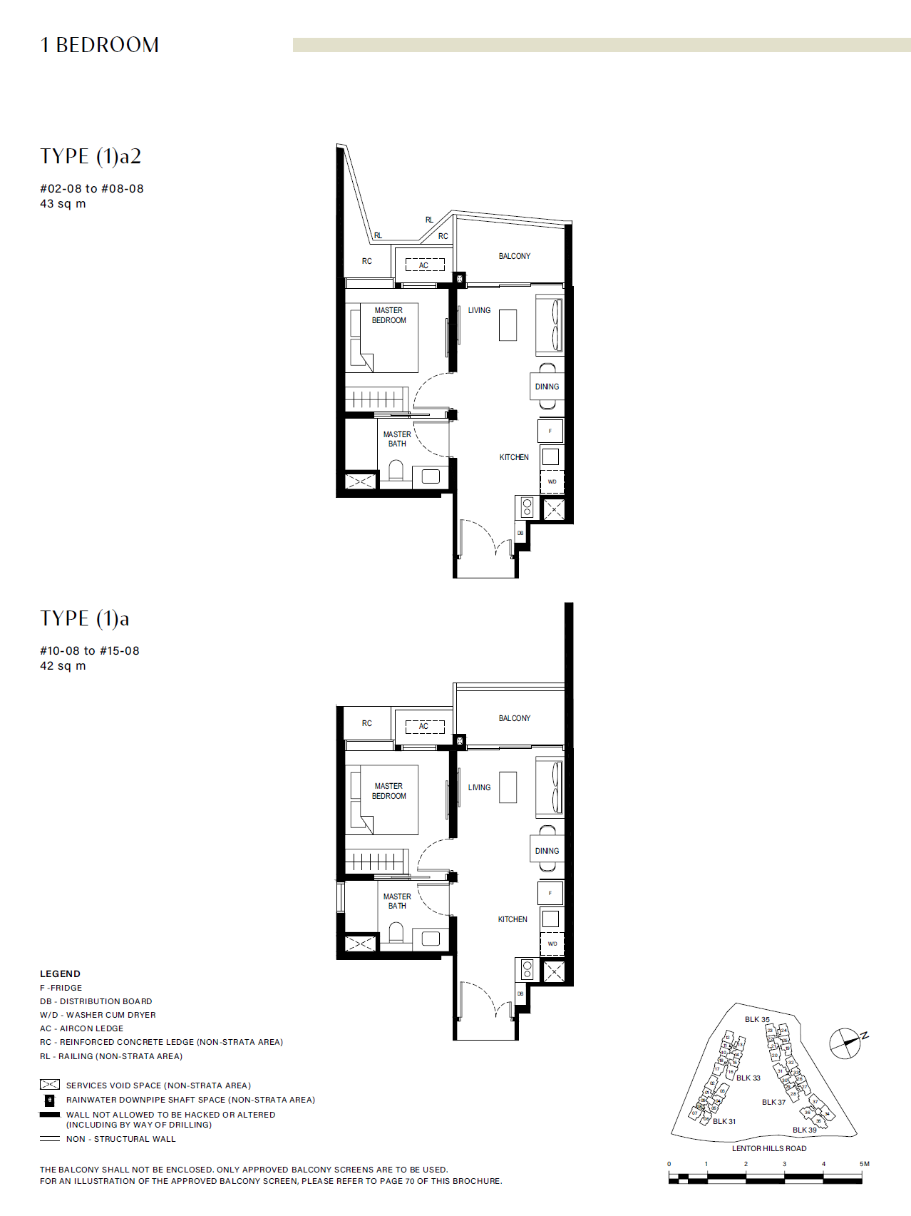 Lentor Hills Residences 1 Bedroom Floor Plan 9